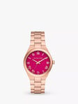 Michael Kors MK7462 Women's Lennox Crystal Bracelet Strap Watch, Rose Gold/Pink