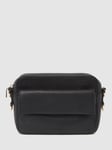 Reiss Cleo Leather Crossbody Camera Bag, Black