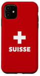 iPhone 11 Switzerland Flag Suisse Swiss Schweiz White Red Case