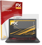 atFoliX 2x Film Protection d'écran pour Asus TUF Gaming FX504 mat&antichoc