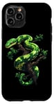 Coque pour iPhone 11 Pro Amoureux Drôles De Python D'arbre Vert, Serpents, Reptiles