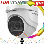 5MP 3K Hikvision Smart Audio Mini CCTV Camera Built-in Mic DS-2CE76H0T-ITMFS UK