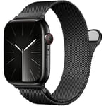 Patented Milanese Loop Compatible with Apple Watch Straps 46mm 38mm 40mm 41mm 42mm 44mm 45mm 49mm for Women Men, Magnetic Bands for iWatch Strap Series 10 9 8 7 6 5 4 3 SE2 SE Ultra2 Ultra