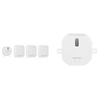 Smartwares Kit domotique Interrupteur sans Fil Plug & Connect - 3 Interrupteurs simples et 1 module Blanc & Module encastrable Plug & Connect - Contrôle de l'éclairage jusqu'à 1 000 W