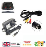 SEGA Megadrive 2 Power Supply UK Plug + AV Lead Bundle