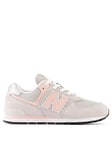 New Balance 574 Junior Trainers - Grey/Pink, Pink, Size 5.5 Older