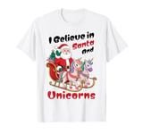 I Believe in Santa and Unicorns Christmas Tee T-Shirt