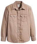 Levi's Men's Sawtooth Relaxed Fit Western Woven Shirts, Clark Brown Denim, M