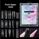 120st nagelform för polygel - Akrylnaglar - Nageltippar Transparent Nr - 1