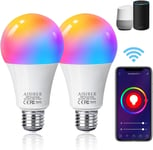 2PCS set  E27 Wifi Smart LED Light Dimmable Bulb Smart Life App 10W