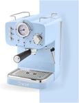 Swan Espresso Coffee Machine Nordic & Retro 15 Bar 1.2L Milk Frother SK22110BLN