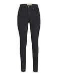 JACK & JONES Womens Denim Jeans Skinny Fit Stretchable Ladies Pants, Black Colour, UK Size XS