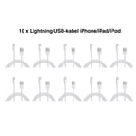 10st Usb Laddare Iphone 7 Plus/7/6s Plus/6s/6/5s/5/5c Ipad Mini/