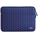 Keep 12" MacBook neopren sleeve - pink plettet