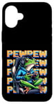 iPhone 16 Plus Cute Gaming Frog Pew Video Game Graphic Men Boys Kids Women Case