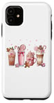 iPhone 11 Ginger Man Cookies Christmas Coffee Latte Pink Xmas Season Case