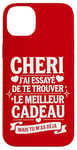 Coque pour iPhone 14 Plus Tee Shirt Saint Valentin Cheri Amour Amoureux Couple Humour