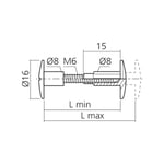 LMC - Vis relieuse M6 blanche serrage 34 à 43mm paquet de 20 group - VIS3832BL