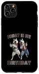 Coque pour iPhone 11 Pro Max Aujourd'hui, c'est mon anniversaire, Husky Friends Fun