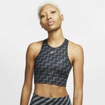 Nike Swoosh Medium Support 1-Piece Pad Pocket Sports Bra Sz M Black Reflective 