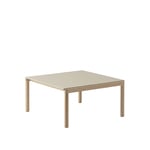 Muuto - Couple Coffee Table / 80 x 84 x 40 cm - 2 Plain - Sand/Oak - Soffbord - Sylvain Willenz - Träfärgad - Glas/Trä