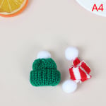 2st Xmas Mini Scarf Hatt Dekor Docka Kläder Tillbehör Jul A4