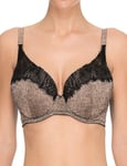 Ultimo Womens Lyra Underwired Fuller Bust Plunge Bra - Beige - Size 32DD