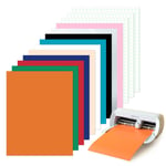 Lot de 10 Films de Traceur en Vinyle Intelligent permanents pour Cricut Joy Xtra - 24 x 31 cm - Film de Traceur Autocollant - pour Bricolage de Tasses, Voitures, bannières, décoration