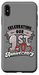 iPhone XS Max 1st Wedding Anniversary Celebrating 1 Year Matching Gift Case