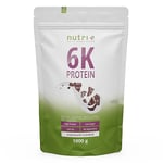 Protéines musculation - Shake protéine chocolat 1kg - faible teneur en sucre avec isolat de protéine de soja, protéine d'amande, protéine de tournesol - Nutri+ produit en Allemagne