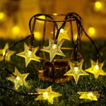 Solar String Lights Outdoor, 12m 100 Led Outdoor Solar String Lights Ip65 Vattentät 8 lägen Dekorationsljus För Trädgård Uteplats Uteplats Yard Hem Sovrum