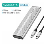 M.2 NGFF NVME SSD SATA to USB 3.2 Type-C Enclosure Case Converter Adapter UASP