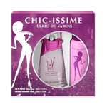 ULRIC DE VARENS - Coffret Parfum Femme Chic-Issime - Eau de Parfum 75 ml + Déodorant Spray 125 ml - Floral Blanc - Made in France