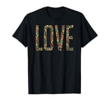 Flower Floral Valentines Message of Love T-Shirt