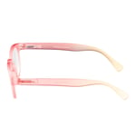 New +2.5 Desert Rose Pink Horn Rimmed Reading Glasses Mens Women Reader Dioptre