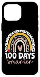 Coque pour iPhone 16 Pro Max 100 Days Smarter Teacher Rainbow, 100e journée d'école