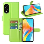 Oppo A78 4G      Pu Wallet Case    [Green]