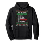 Plan for Christmas Eat Sleep Marimba Repeat - Ugly Christmas Pullover Hoodie