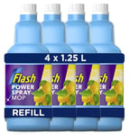 Flash Powermop Refill Liquid, Flash Power Mop Refill Liquid, Floor Cleaner, Fresh, 5 Litres ( 25 L x 4), Flash Floor Cleaner