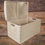 Extra Large Wooden Decorative Chest Storage Toy Trunk Box|56.5 x 33.5 x 36.5 cm