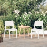 Fangming-Chaises de jardin 2 pcs Blanc Polypropylène
