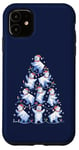 Coque pour iPhone 11 Ours polaire Arbre de Noël Drôle Ours de glace Vacances