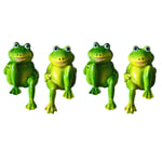 4 Pi¿¿ces / Ensemble Mignon R¿¿Sine Assis Grenouilles Statue En Plein Air Jardin Magasin Grenouille D¿¿corative Sculpture pour Bureau D¿¿cor de Jardin Ornement S2