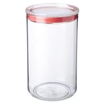 TATAY Boîte de Rangement de Cuisine, Capacité 2L, Hermétique, sans BPA, Passe au lave-vaisselle, Transparent- Rouge. Dimension: 12,5 x 12,5 x 22 cm