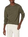 Amazon Essentials Sweat-Shirt à col Rond en Polaire (Grandes Tailles Disponibles) Homme, Vert Olive Chiné, S