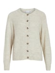 Vijulaja O-Neck L/S Knit Cardigan White Vila