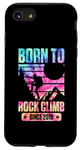 Coque pour iPhone SE (2020) / 7 / 8 Born To Rock Climb Since 2019 Fête d'anniversaire pour les grimpeurs