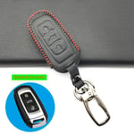 NCUIXZH  Couverture de clé de Voiture en Cuir étui Porte-clés Protection de la Peau, pour Geely Emgrand EC715 EC718 Global Hawk GX7 Smart Car Remote-Black