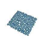 Homéa, Fond d'Evier PVC Antidérapant 30 x 26 cm Bleu Paon