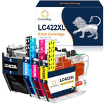 ColorKing LC422XL Compatible avec Les Cartouches Brother LC422 LC422XL LC-422VAL Convient aux Imprimantes Brother MFC-J5740DW Brother MFC-J5340DW Brother MFC-J6940DW Brother MFC-J6540DW Pack de 4